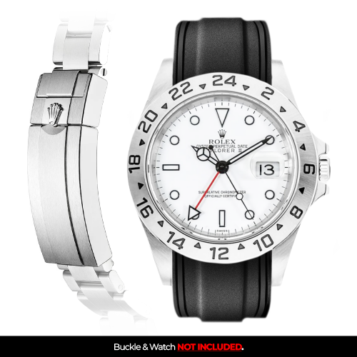 Rolex explorer ii hot sale rubber strap