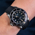 Solitaire Rubber straps in Classic Black for Rolex Submariner