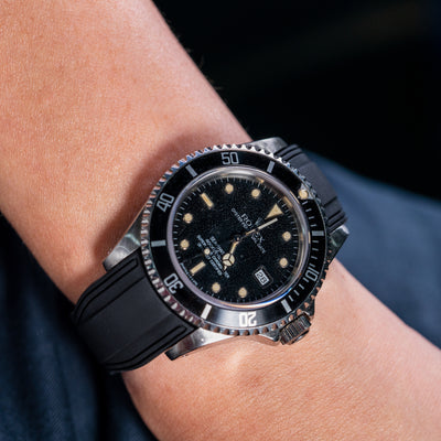 Solitaire Rubber straps in Classic Black for Rolex Submariner