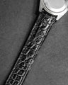 Bespoke Watch Strap in Black Crocodile