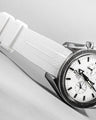 Solitaire Rubber straps in White for Omega Speedmaster