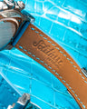 Bespoke Watch Strap in Tiffany Blue Crocodile