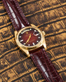 Bespoke Watch Strap in Reddish Brown Crocodile