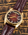 Bespoke Watch Strap in Reddish Brown Crocodile