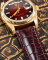 Bespoke Watch Strap in Reddish Brown Crocodile