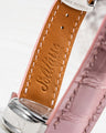 Bespoke Watch Strap in Pastel Pink Crocodile