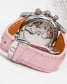 Bespoke Watch Strap in Pastel Pink Crocodile