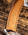 Bespoke Watch Strap in Reddish Brown Crocodile