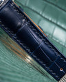 Bespoke Watch Strap in Navy Blue Crocodile