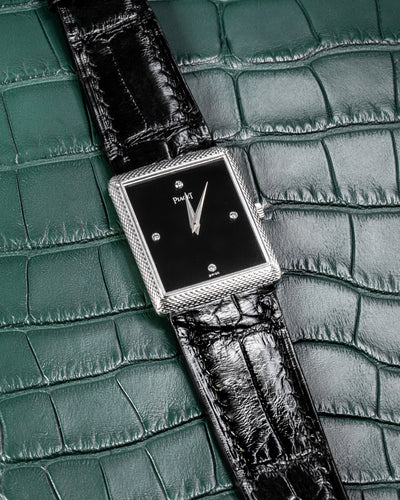 Bespoke Watch Strap in Black Crocodile