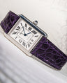 Bespoke Watch Strap in Purple Crocodile