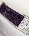 Bespoke Watch Strap in Purple Crocodile