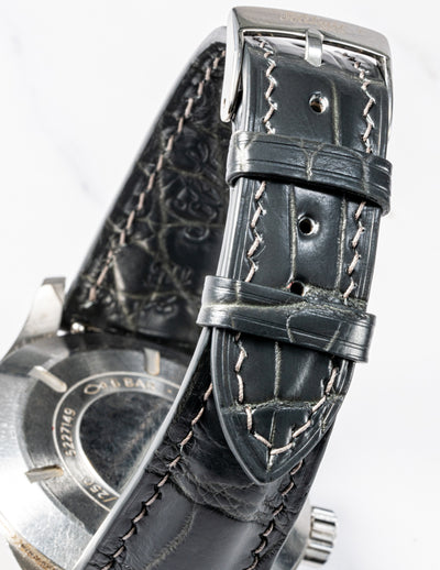 Bespoke Watch Strap in Graphite Grey Crocodile