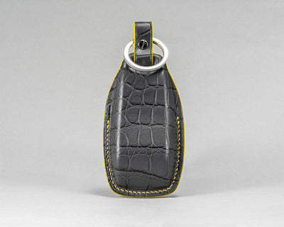 Bespoke Key Fob Cover in Grey Crocodile