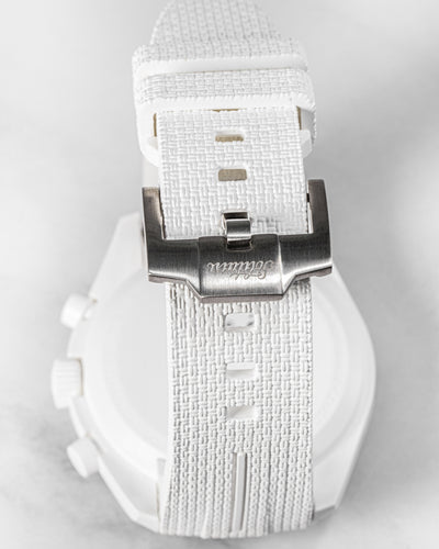 Solitaire Rubber straps in Arctic White for Omega x Swatch Full Moon