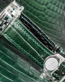 Bespoke Watch Strap in Ombre Green Crocodile