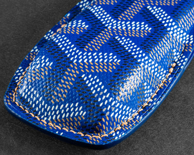 Bespoke Key Fob Cover in Blue Goyard