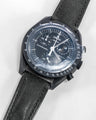 Solitaire Universal Straps in Black Carbon Pueblo for Omega Swatch