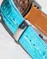 Bespoke Watch Strap in Blue Himalayan Crocodile