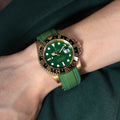 Solitaire Rubber straps in Deep Emerald Green for Rolex GMT-Master II 116718LN