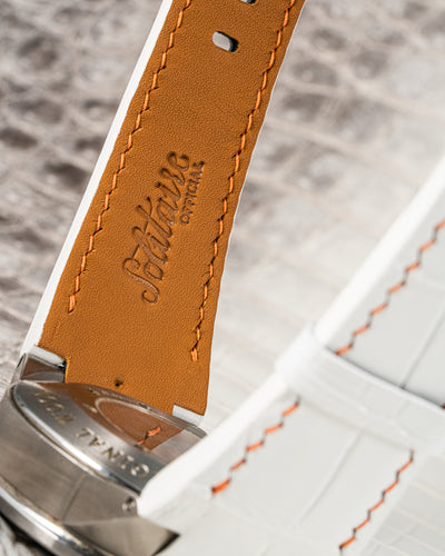 Bespoke Watch Strap in White Crocodile