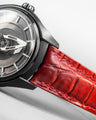 Bespoke Watch Strap in Red Himalayan Crocodile