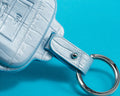 Bespoke Key Fob Cover in Ice Blue Crocodile