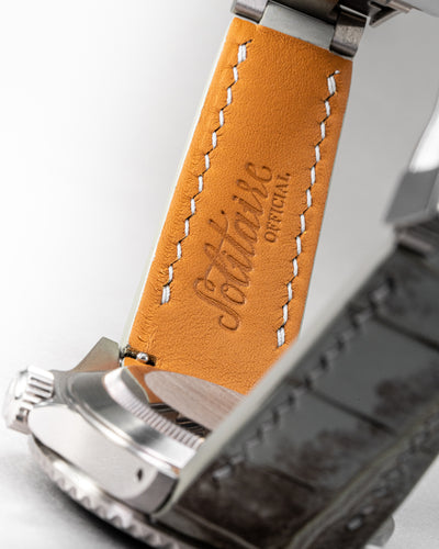 Bespoke Watch Strap in Grey Himalayan Crocodile