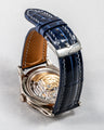 Bespoke Watch Strap in Electric Blue Crocodile