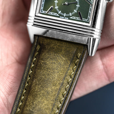 Solitaire Universal Straps in Rainforest Pueblo for JLC Reverso