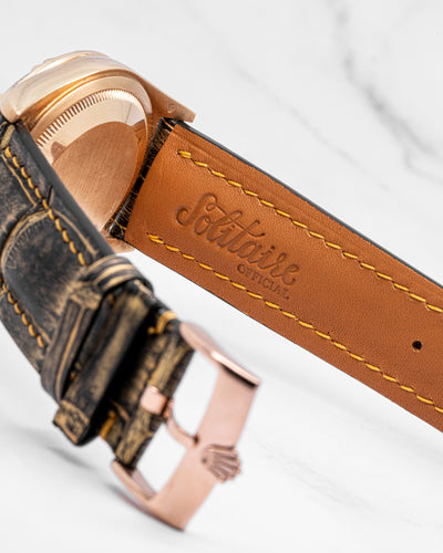 Bespoke Watch Strap in Gold Brushed Alligator