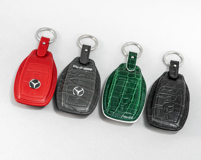 Bespoke Key Fob Covers in Crocodile and Nappa