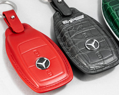 Bespoke Key Fob Covers in Crocodile and Nappa