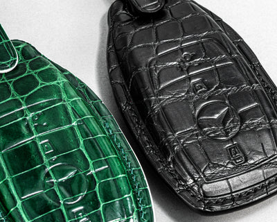 Bespoke Key Fob Covers in Crocodile and Nappa