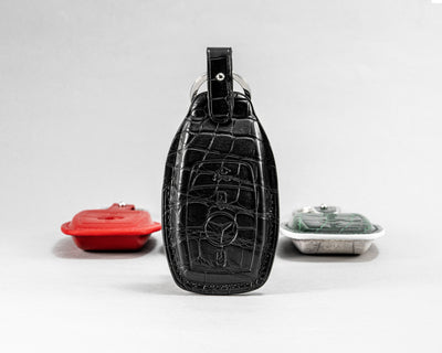 Bespoke Key Fob Covers in Crocodile and Nappa