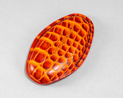 Bespoke Key Fob Cover in Flaming Orange Alligator