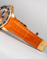 Bespoke Watch Strap in Orange Himalayan Crocodile