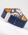 Bespoke Watch Strap in Electric Blue Crocodile