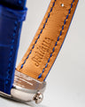 Bespoke Watch Strap in Electric Blue Crocodile