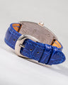 Bespoke Watch Strap in Electric Blue Crocodile