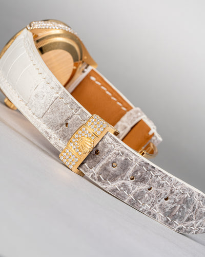 Bespoke Watch Strap in Natural Himalayan Crocodile