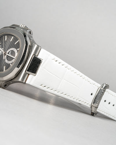 Bespoke Watch Strap in White Crocodile