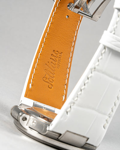 Bespoke Watch Strap in White Crocodile