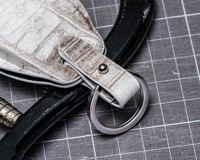 Bespoke Key Fob Cover in Natural Himalayan Crocodile