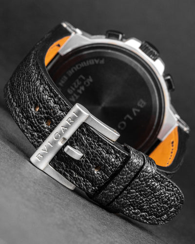 Bespoke Watch Strap in Black Chevre