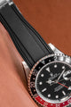 Solitaire Rubber straps in Classic Black for Rolex GMT Master II