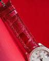 Bespoke Watch Strap in Maroon Red Crocodile