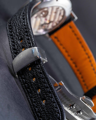 Bespoke Watch Strap in Black Chèvre