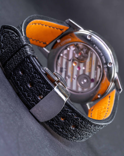 Bespoke Watch Strap in Black Chèvre