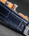 Bespoke Watch Strap in Navy Blue Crocodile